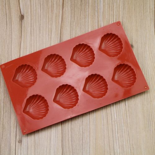 硅胶8连贝壳蛋糕模 仙贝饼干模 玛德琳蛋糕模 diy烘培工具